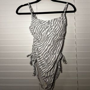 zebra print one piece swimsuit
